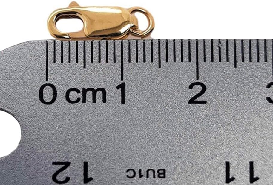 11.7MM 14K Solid Yellow Gold Oval Lobster Clasp with Ring 14.5MM Overall Length Made in Italy by CRAFT WIRE - Image 3