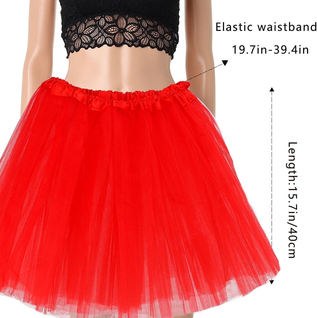 Tutus for Women Adult Ballet Skirt 3 Layered Tulle Tutu Rave Costumes for Women and Girls - Image 2