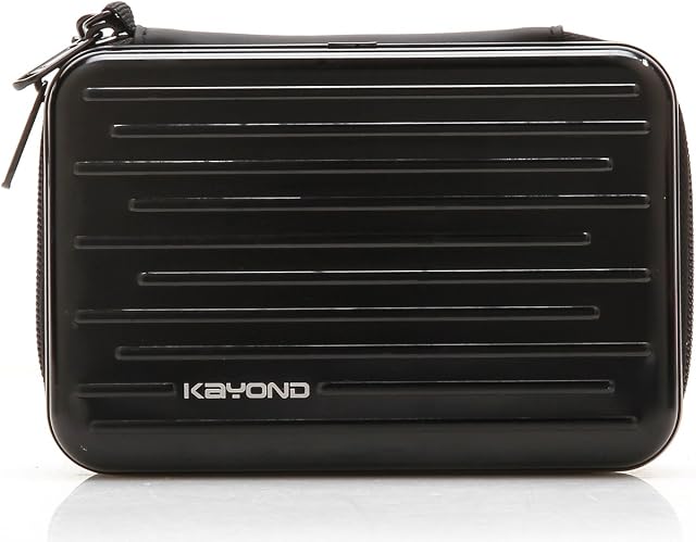 KAYOND Anti-shock Silver Aluminium Carry Travel Protective Storage Case Bag for 2.5" Inch Portable External Hard Drive HDD USB 2.0/3.0 (Black)
