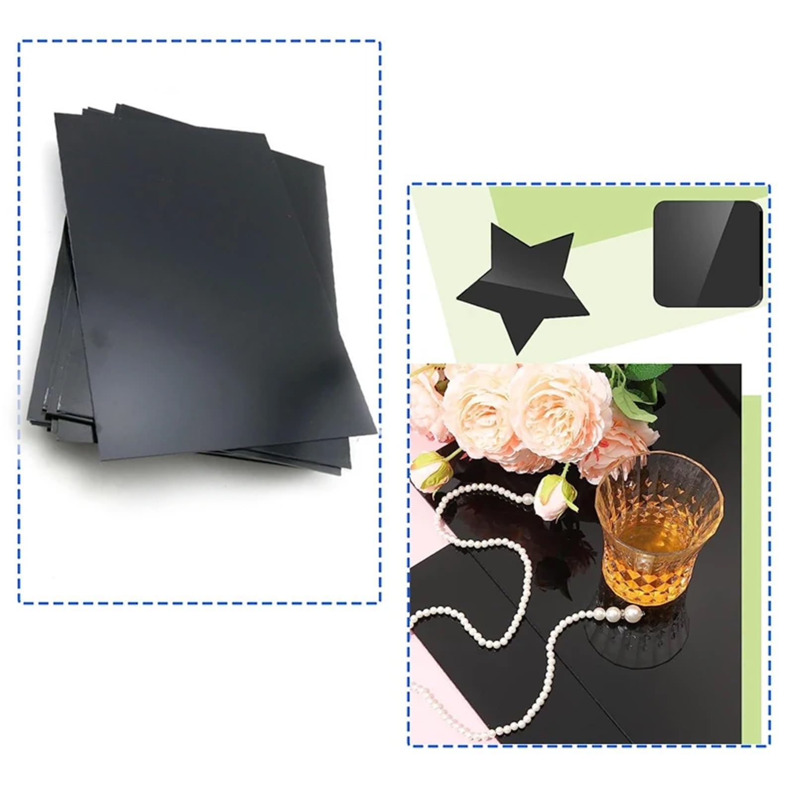 ABS-Kunststoffplatten 1 Stück 300 x 400 mm weiß/schwarz ABS-Kunststoffplatte DIY-Modellprozess 0,5 mm/1, mm/2 mm/3 mm/5 Dicke Bastelarbeiten