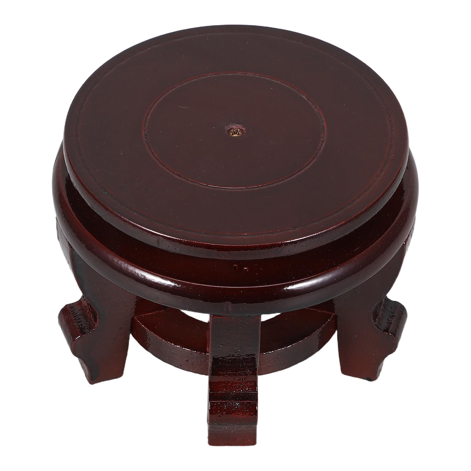 Socle rotatif en bois de 12 cm support rond polyvalent pour bonsaï et pots de fleurs