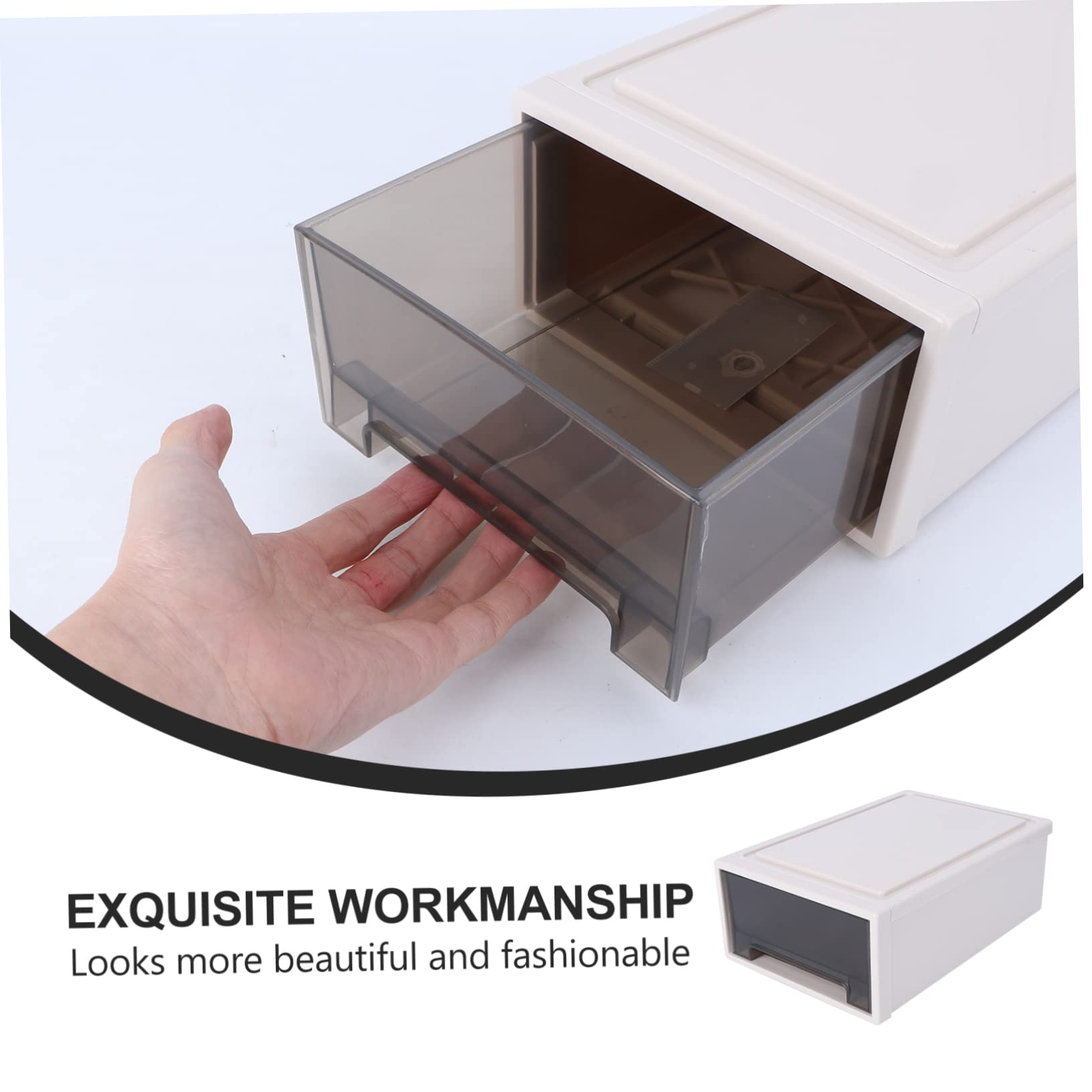 Cabilock 1Pc Transparent Drawer Storage Box for Clothing for Organizing Clothes Quilts Shoes Bedrooms Living Rooms Space Saving Design for Tidy Home Desktop Use