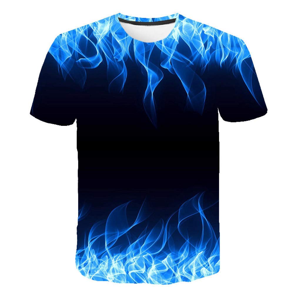 EOWJEED Hombres Mujeres Camisetas Camisas Unisex 3D Impresión Manga