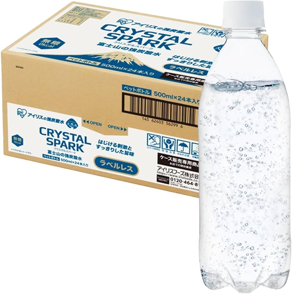 炭水化物ページです Amazon.co.jp: アイリスオーヤマ 炭酸水 ラベルレス 500ml ×24本