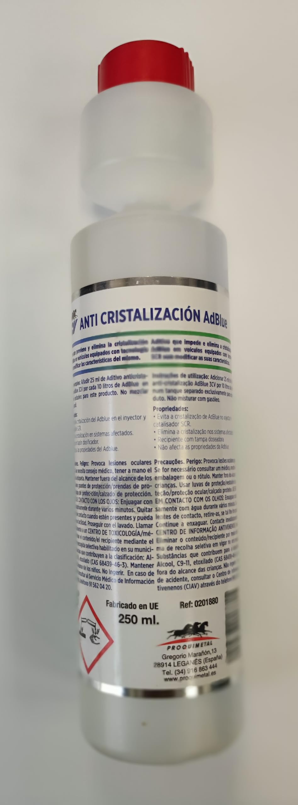 Canal 3CV Anti Cristalización AdBlue SCR 250ml. para 100 litros de urea. + de 50.000 kms