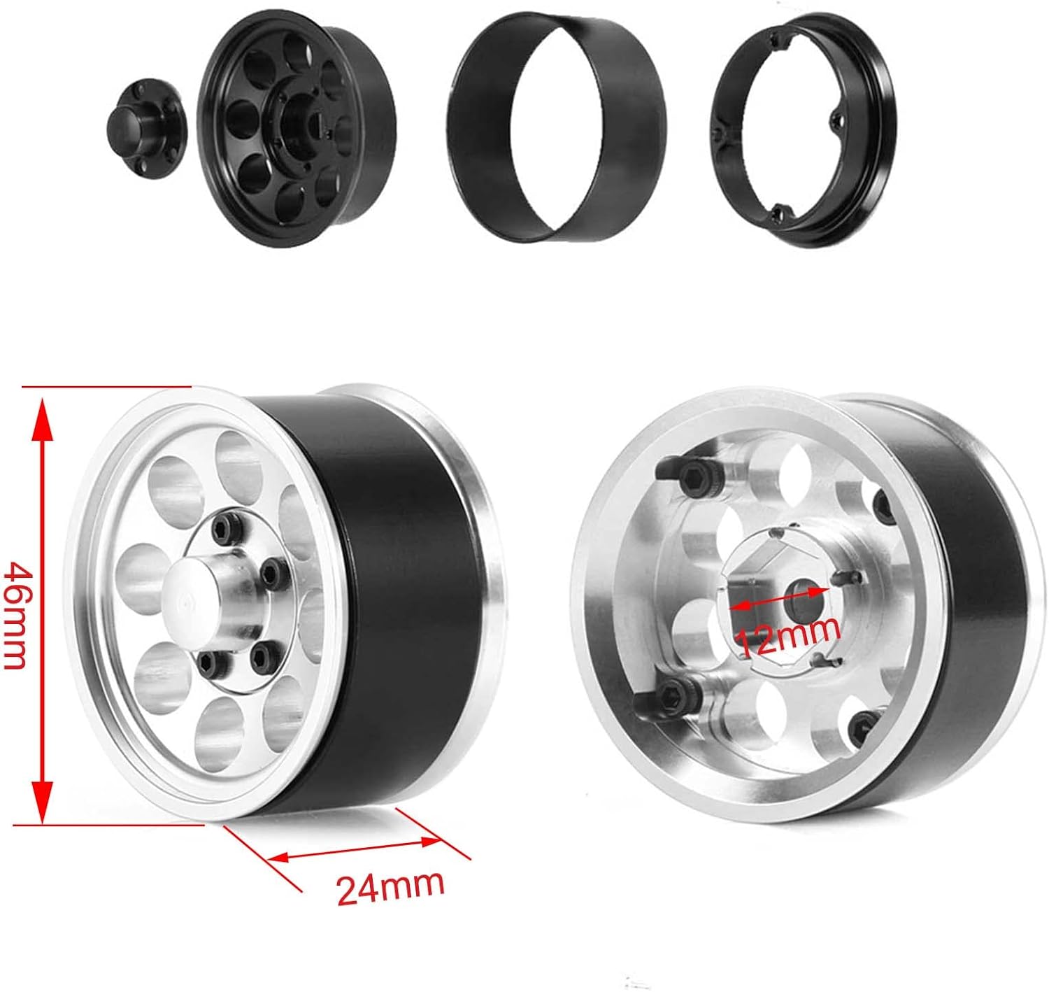 RCクローラーホイールハブ For Axial For SCX10 For TRX4 For TRX6 For