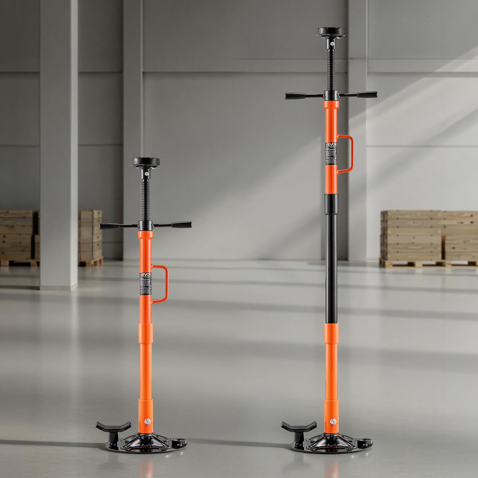 VEVOR Sollevatore da Fossa Sottoponte Cavalletto per Sollevamento Veicoli Carico Max. 1 Tonnellata, Cavalletto Supporto Altezza Regolabile Maniglia Girevole per Manutenzione Auto da Garage Officina