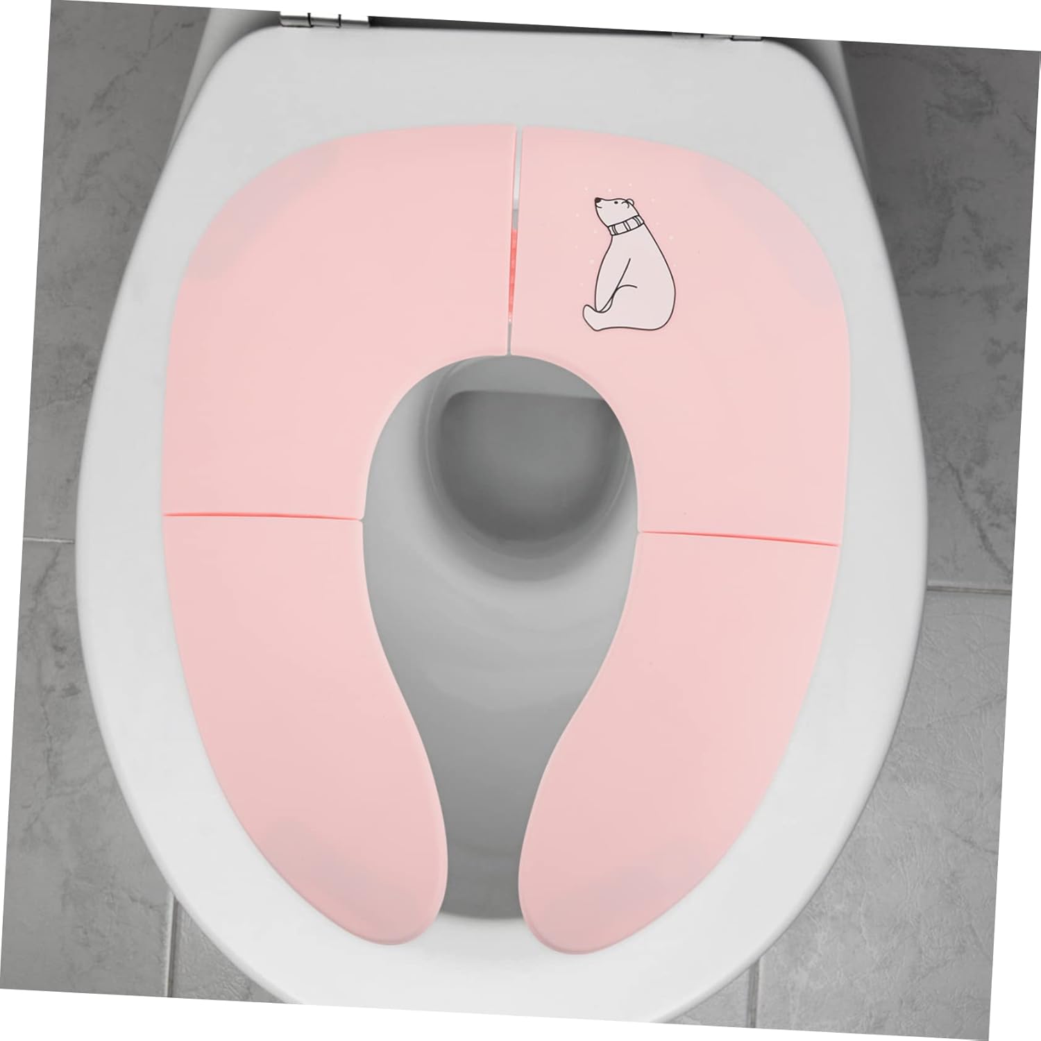 Folding Potty Training Seat Portable Toilet Ring for Boys Washable Toilet Seat Pad for Travel Lightweight Sturdy Design for Indoor Outdoor Use
