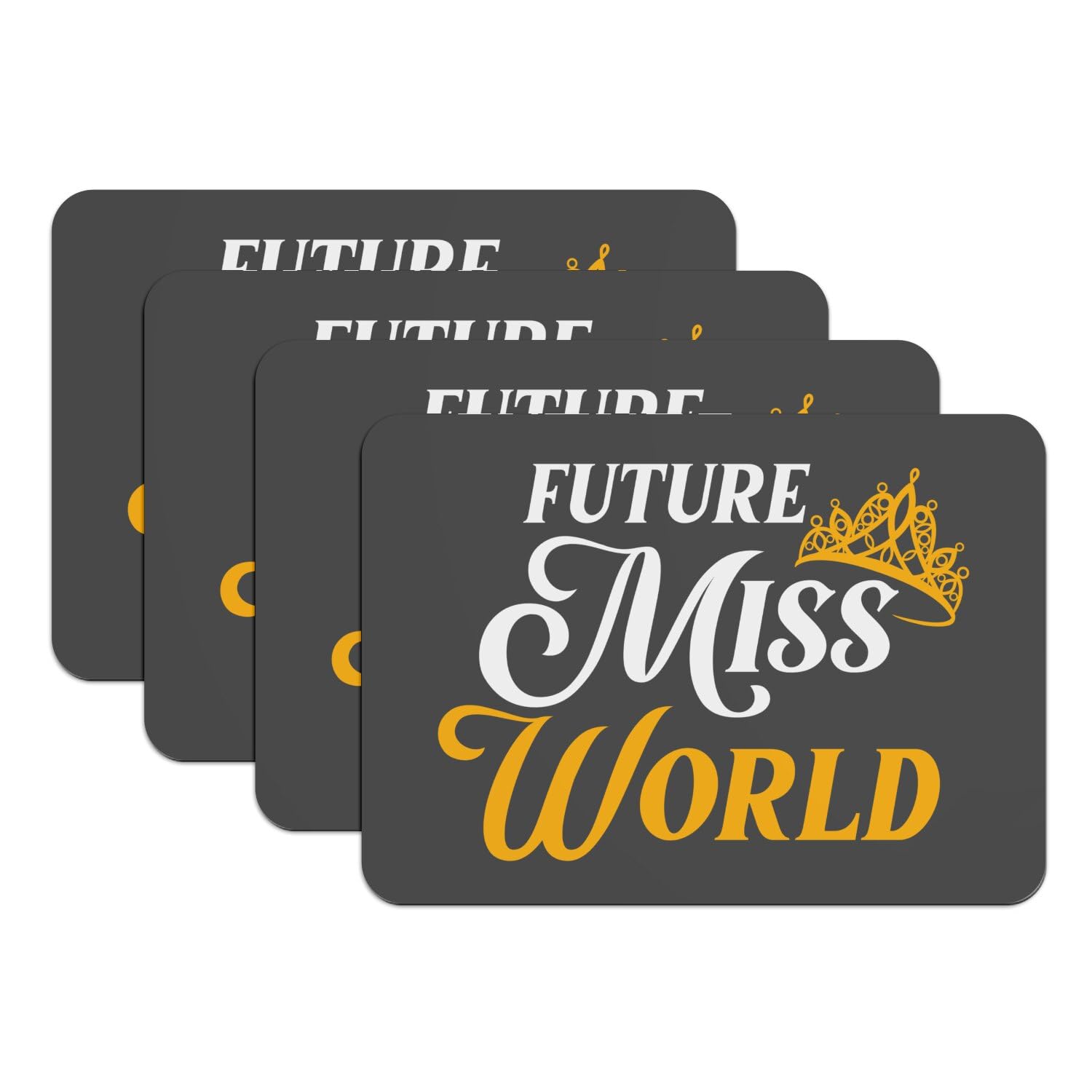 Sets de table Future Miss World lot de 4 grand format imperméable
