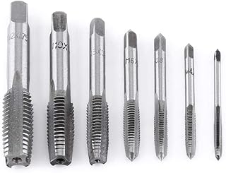 7pcs Metric Thread Tap Steel Screw Tap Tapping Tool Create Screw Threads Tools Thread Tap Drill Bits M3, M4, M5, M6, M8, M10, M12 Tool Set