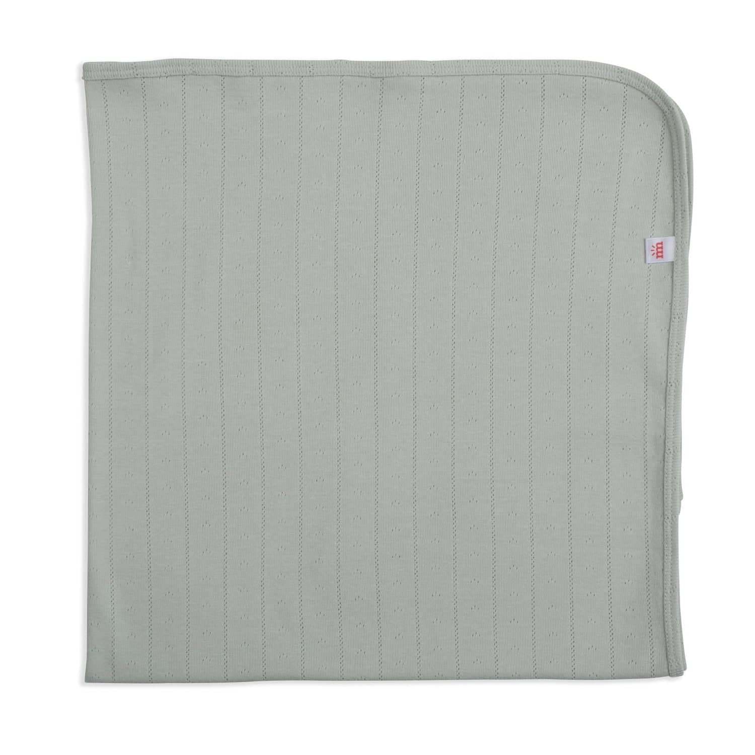 love lines seagrass organic cotton pointelle baby blanket