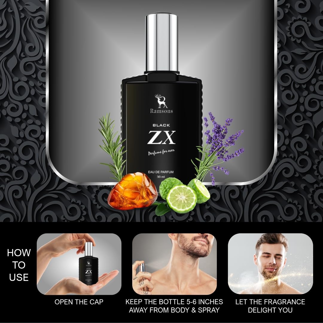 Buy Ramsons Black Zx Eau De Parfum, 30 ml Online at Low Prices in