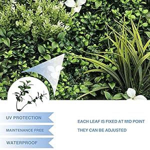 E&K 20" x 20" Artificial Plant Fence Panel Faux Leaves Grass Wall Privacy Screen Panel Decorative for Indoor Outdoor (Style 05, 6 Pcs) EK 20 x 20 Artificial Plant Fence Panel Faux Leaves Grass Wall Privacy Screen Panel Decorative for Indoor Outdoor Style 05 6 Pcs