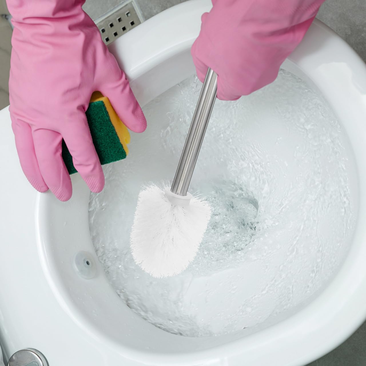3st Wc-ersatzbürstenkopf Ersatzköpfe Für Toilettenbürste Wc-reinigungskopf Kopf Der Toilettenschüssel Toilettenreinigungsbürsten Wc-bürsten-nachfüllkopf Plastik Weiß Glas