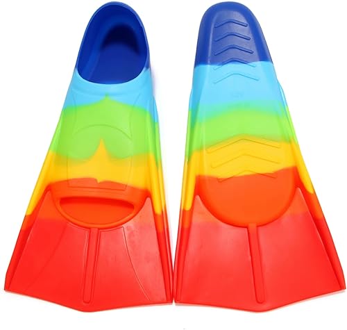 Miniatura 6 de Azuunye Aletas de natación para niños, aletas juveniles para natación, aletas de entrenamiento de natación para natación de regazo, para niños y