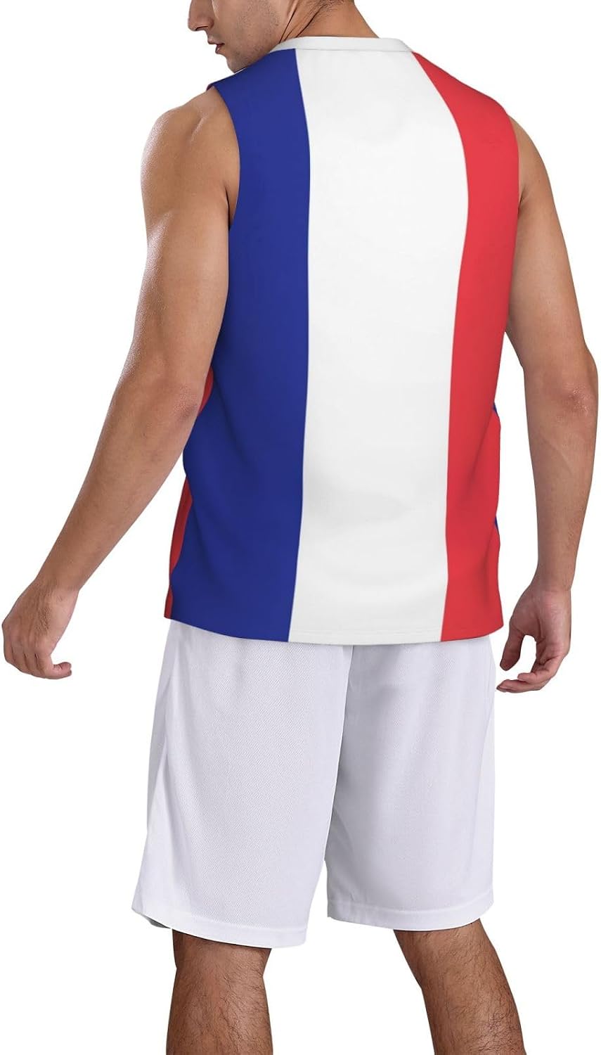 France Basketball Jersey – Men's Sleeveless 3D Sports Shirt