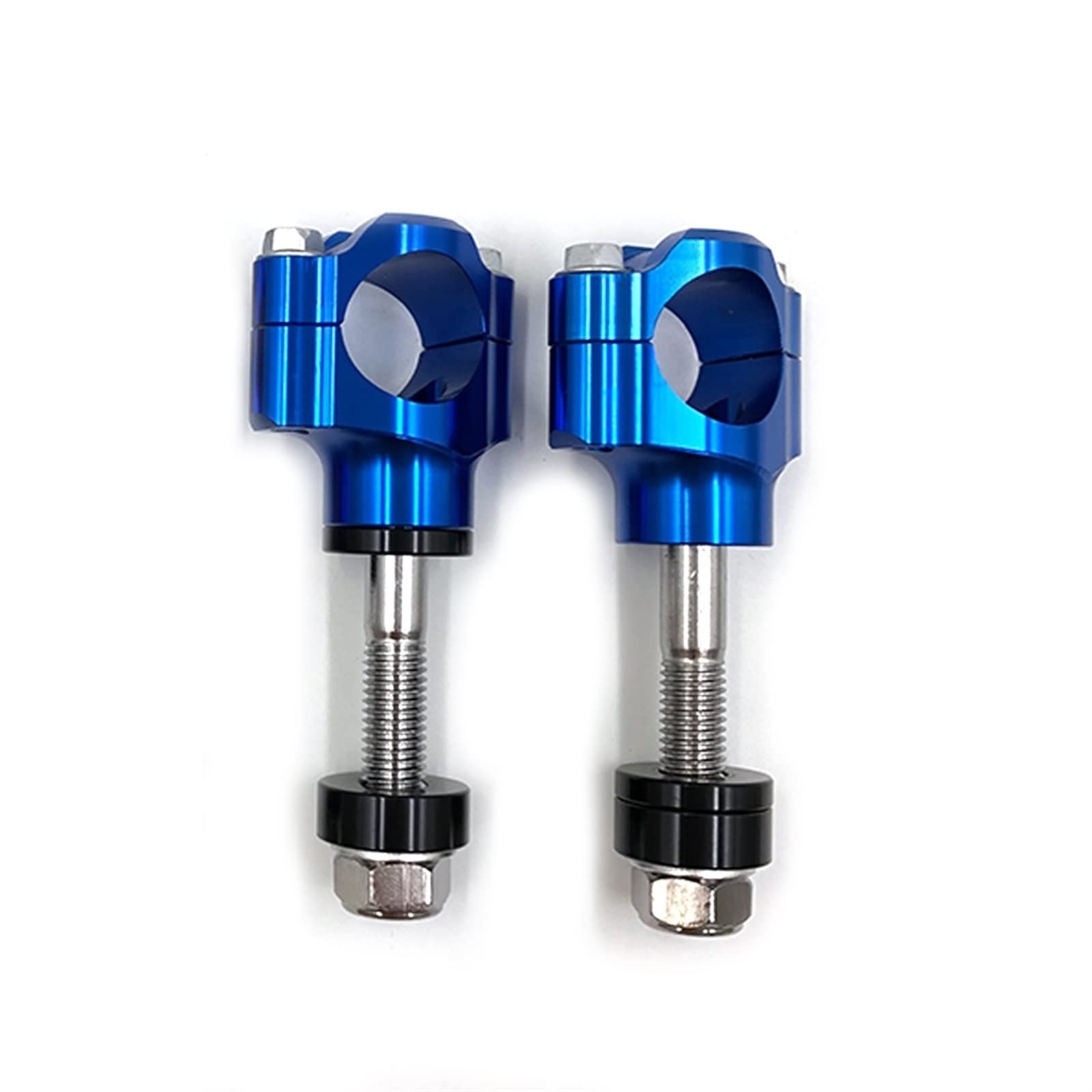 Dla Suzuki 1 1/8 "28mm Zacisk Na Kierownicę Motocykla CNC Zaciski Na Pręt Ze Stopu Aluminium Kierownica Riser Kierownica Adapter Wysokości(12mm Blue)