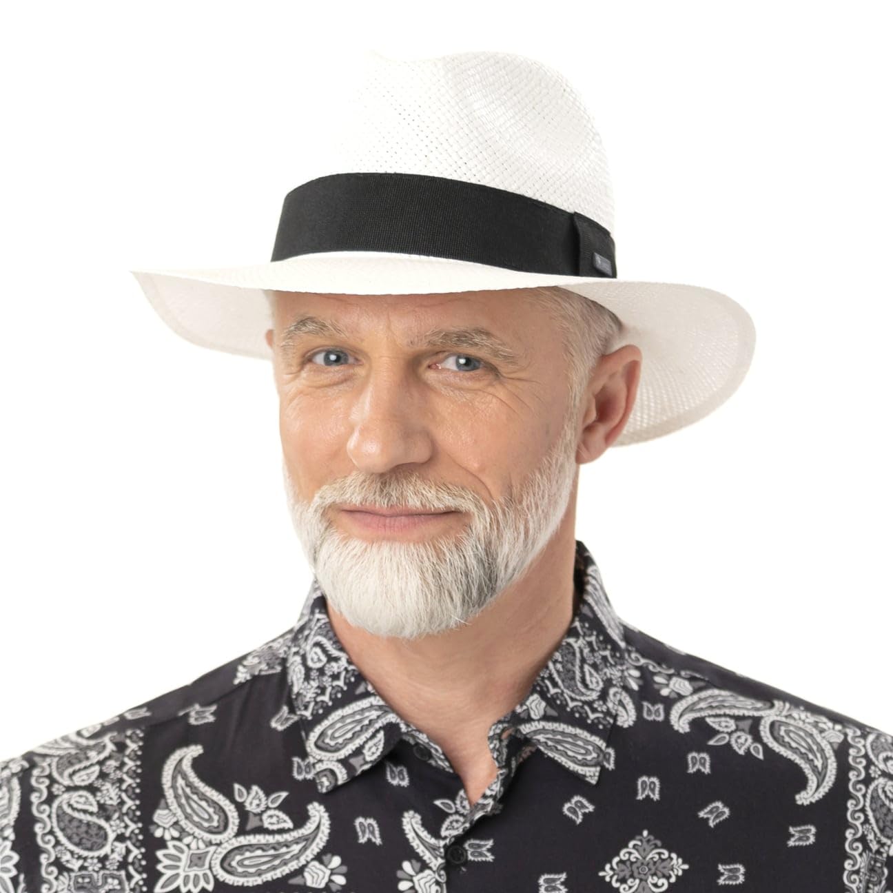 Lipodo CHAPEAUSHOP White Night Traveller Chapeau de Paille et de Soleil Fabrique en Italie Unisexe Printemps Ete