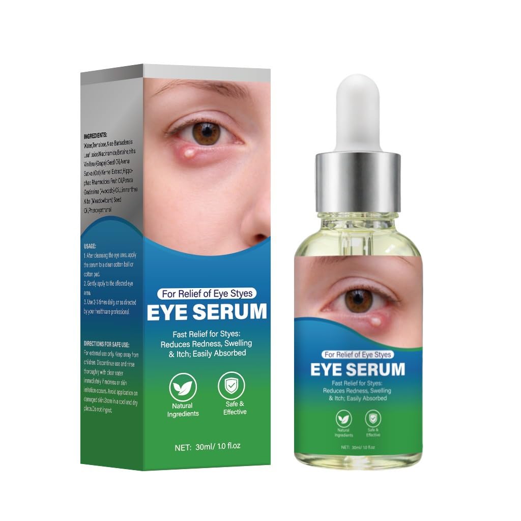 Stye Relief Serum & Eyelid Drops for Blepharitis & Chalazion | Natural Fast-Acting Formula for Lash Line & Under Eye | Gentle Cleansing Care 1.01 Fl Oz (Pack of 1)