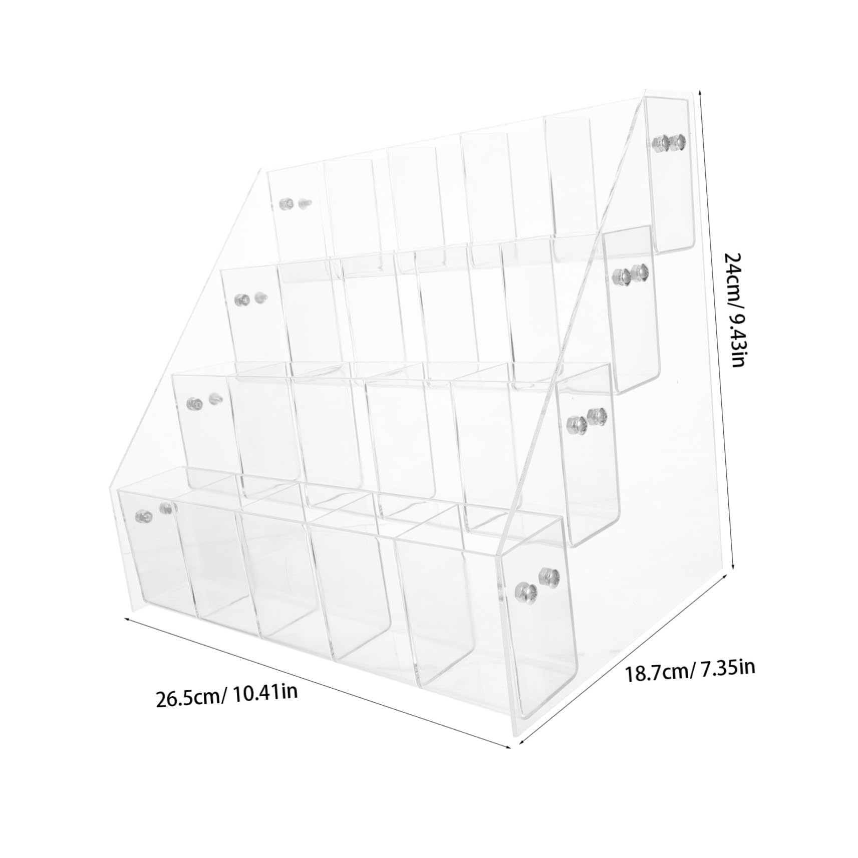 COHEALI Organisateur de Bureau Acrylique Porte-stylos Transparent à Angle Droit Support de Rangement Compact pour Papeterie Exposant Pratique pour Crayons et Pinceaux pour Maison et