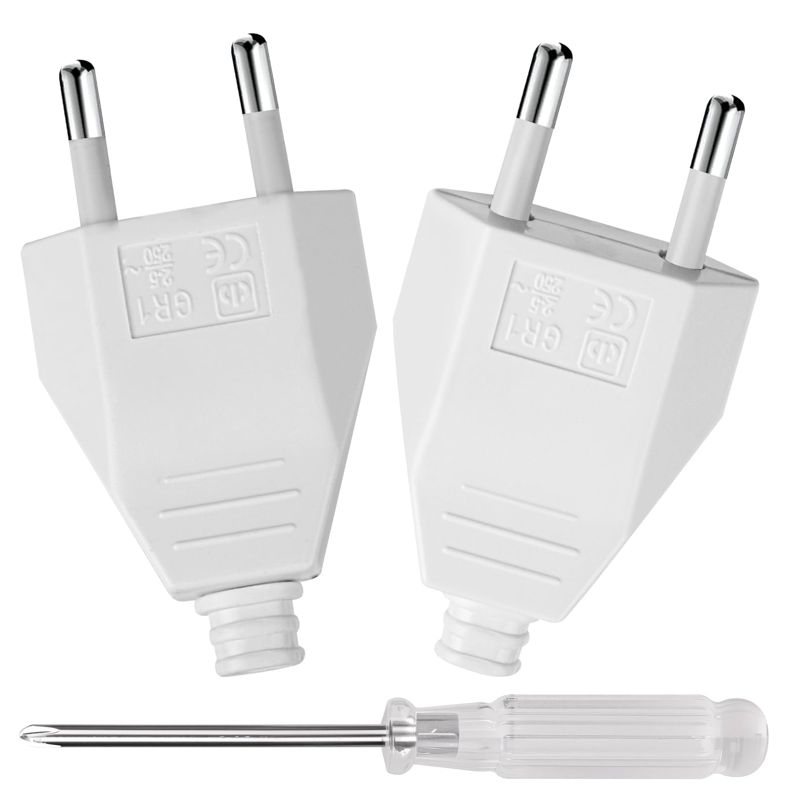 3 Spine Elettriche Europee Piatte - 250V 2,5A | Design Salvaspazio Per Elettrodomestici - Foto 12