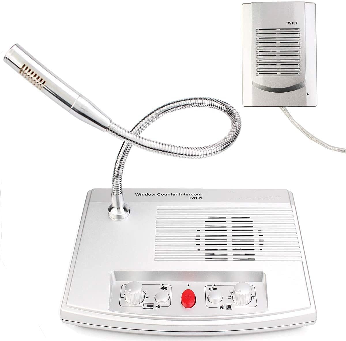 CHROX Compteur Bidirectionnel Interphone Enregistrement Audio Système D'interphone De Fenêtre Anti-Interférence Haut-Parleur D'interphone pour Compteur De Station D'hôpital De Banque