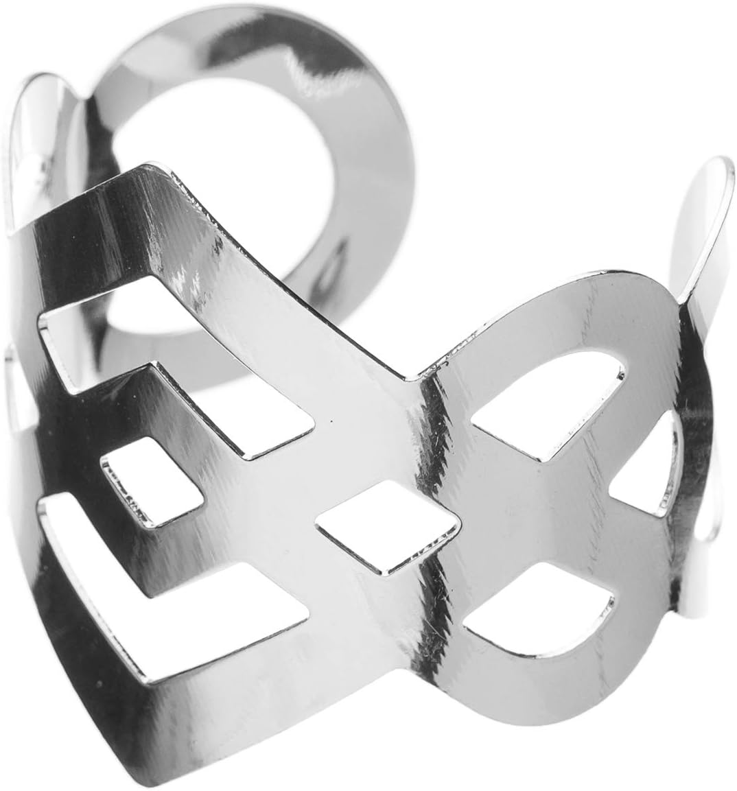 Ella Celebration Metal Napkin Ring Holders for Wedding, Bulk Napkin Rings, Silver Set of 12 (Silver)