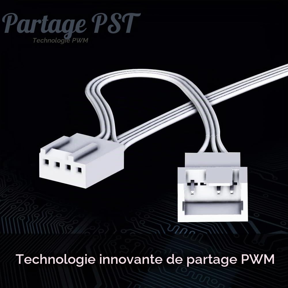 ARCTIC P12 PWM PST A-RGB (3 Pièces) - 120 mm Ventilateur PWM PC, Fan
