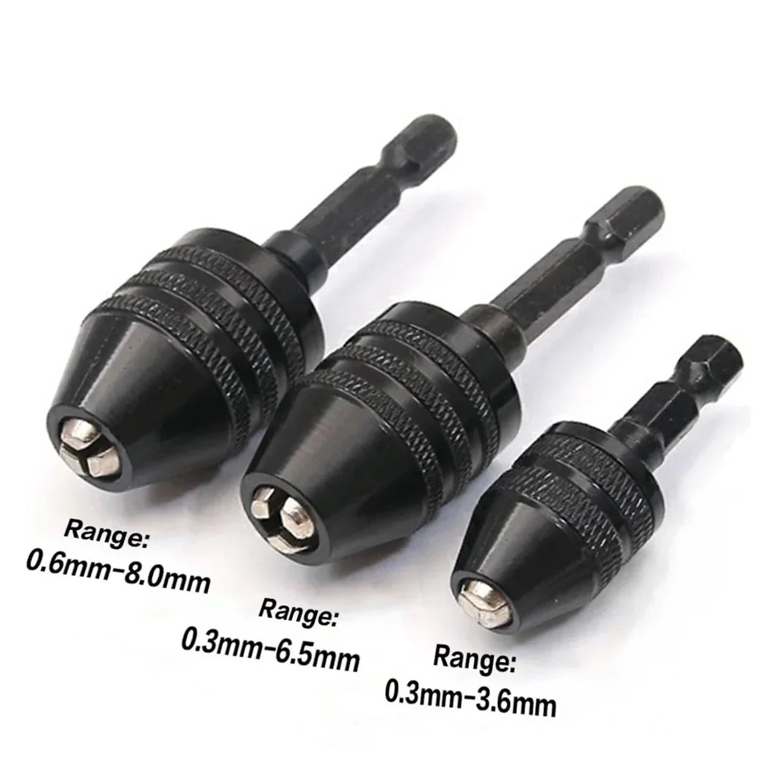 Precyzyjny bezkluczowy konwerter uchwytu wiertarskiego 3/8" - Adapter do szybkiej wymiany gwintu 24UNF Chwyt SDS-Plus 1/4" Hex(1PC(0.3-3.6mm))