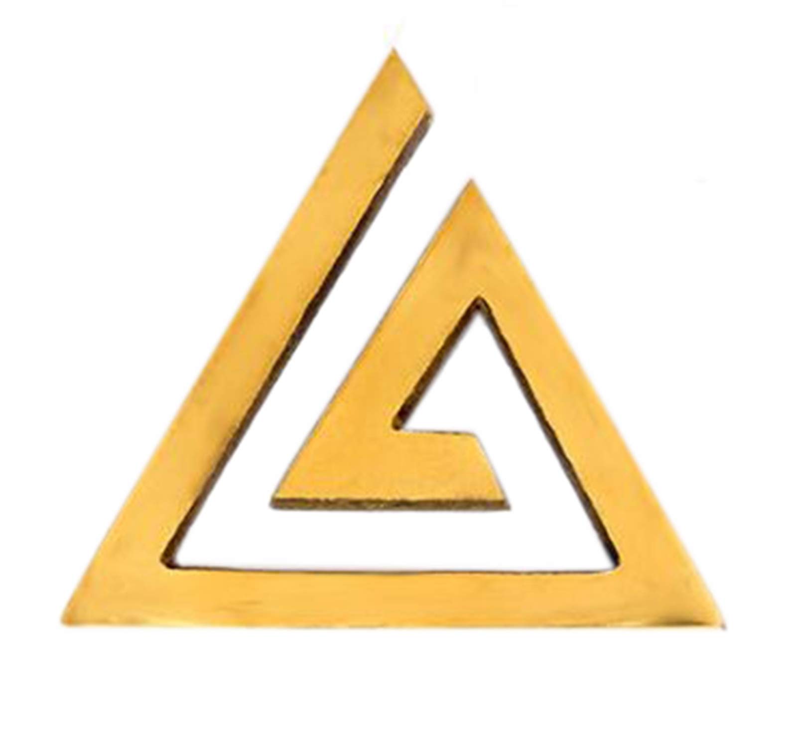 Saubhagya GlobalBrass Set of 1 Small Size Triangle Helix Vastu Remedies for South East Vastu Dosh Cut Extension Defects Missing Corner for Home & Office