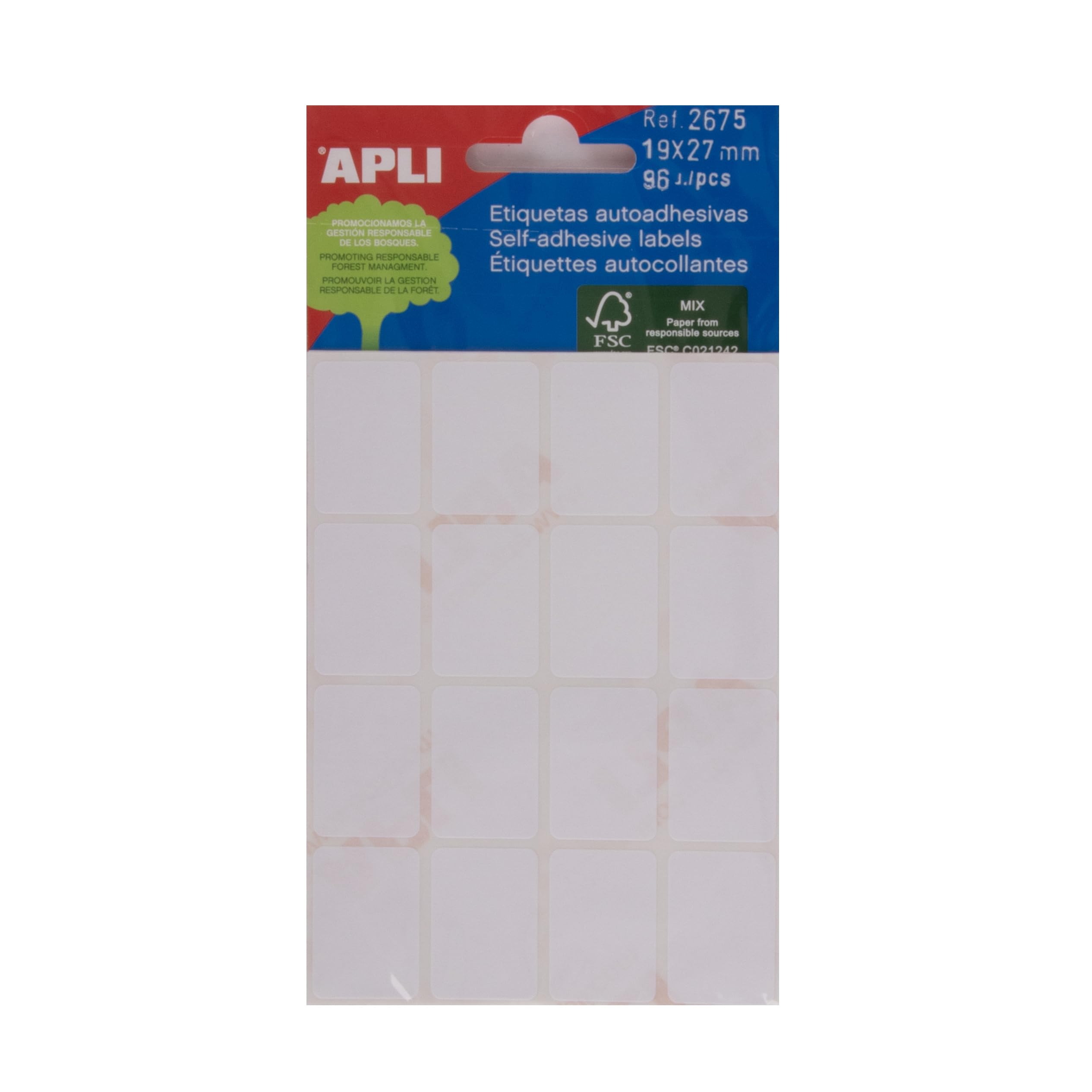 Apli 2675 – Blister Labels Adherentes Strong