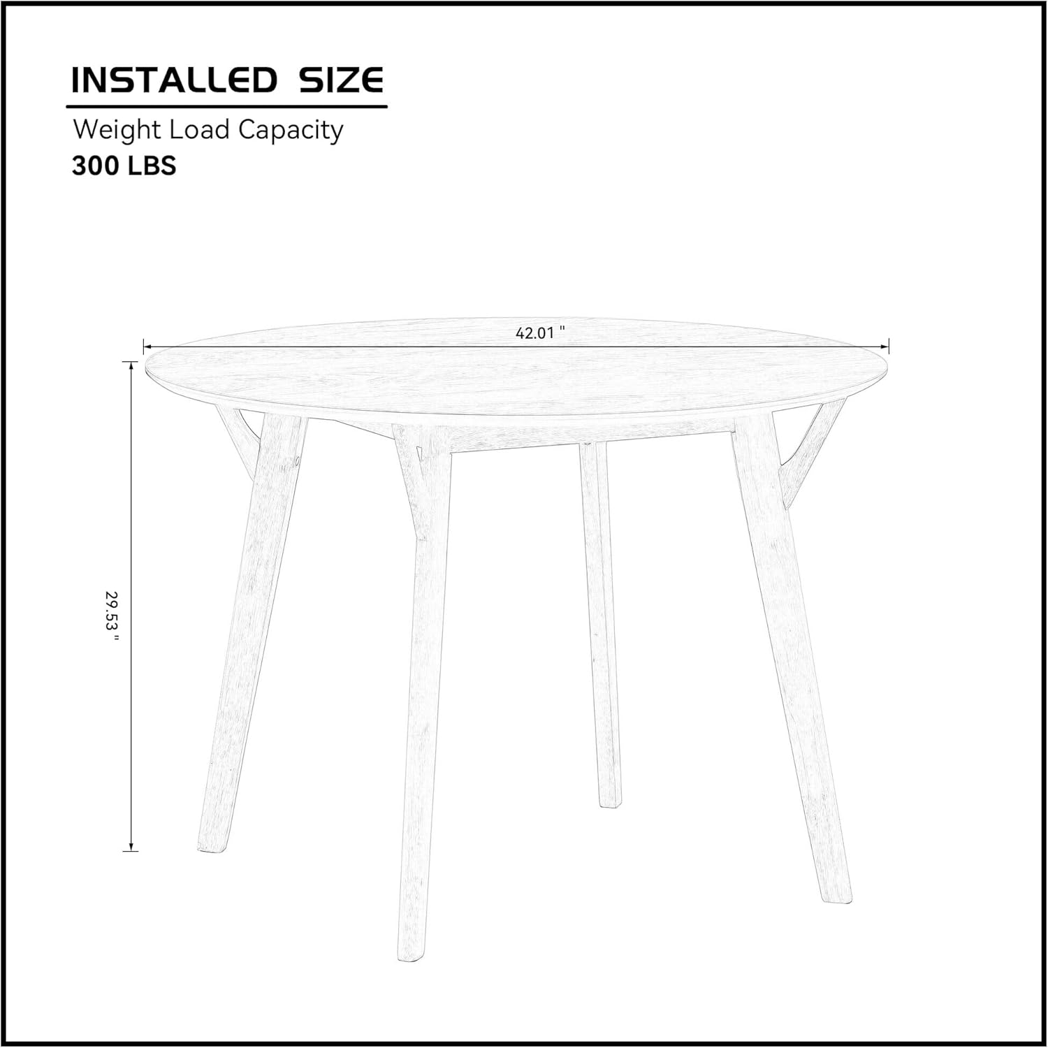 42.01 Inch Saving Place Table,Wooden Dining Table for 4 Persons,Modern Design Round Kitchen Table for Living Room,Apartment,Restaurant (Oak, 42.01 Round)