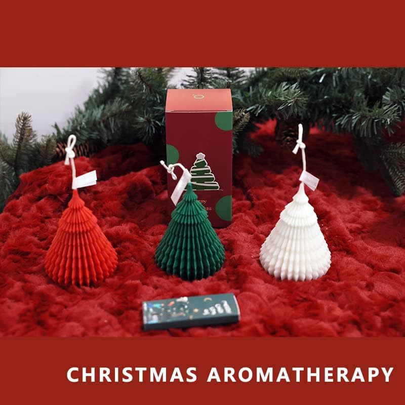 Miniatura 6 de Molde grande de vela de silicona para árbol de Navidad, molde en forma de cono en espiral 3D, árbol de Navidad plegable para hacer velas, moldes