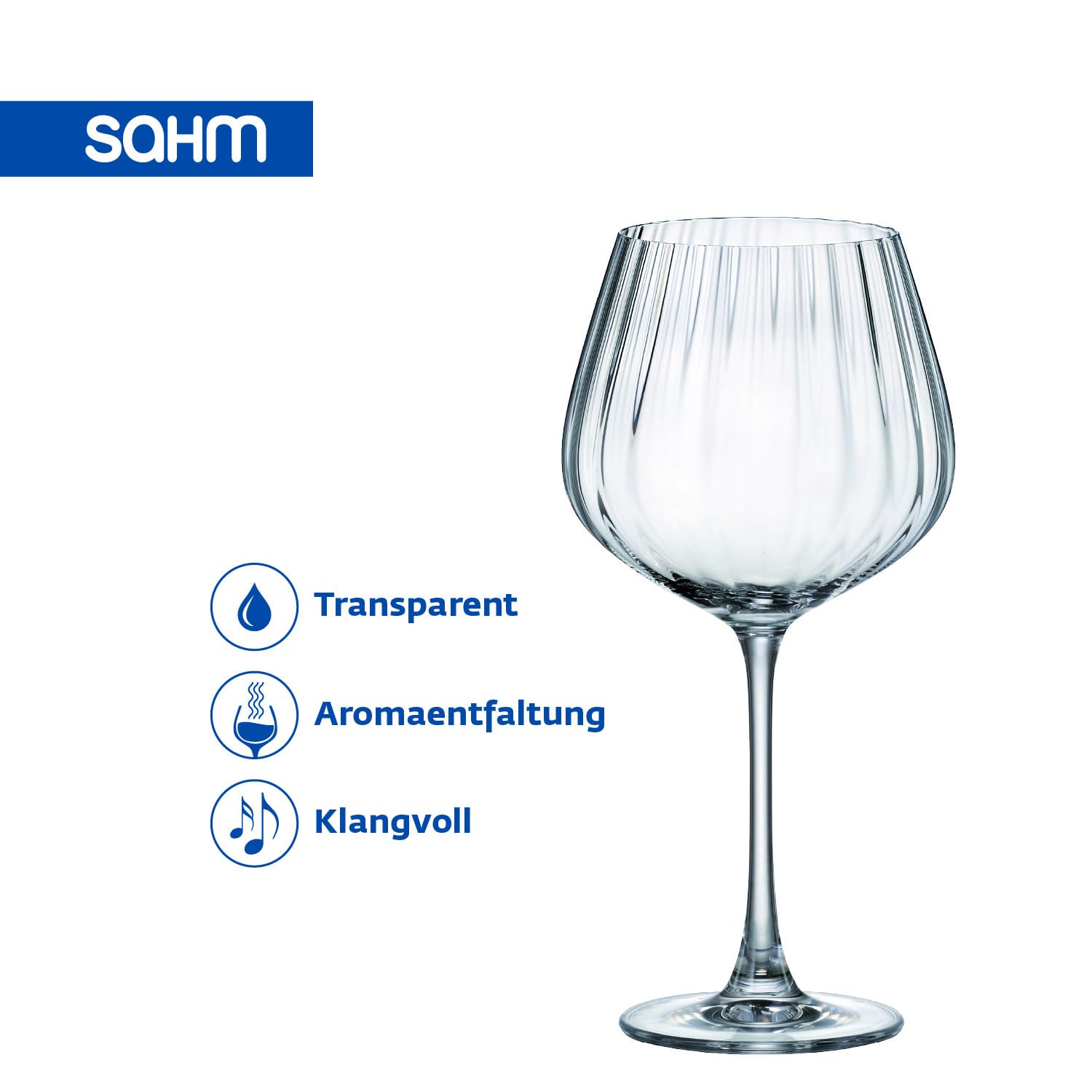 Sahm Columba Optic Rotweingläser 6er Set - Premium Gläser Set 640 ml - Stilvolle Weingläser - Weißweingläser, Rotweingläser & Aperitifgläser