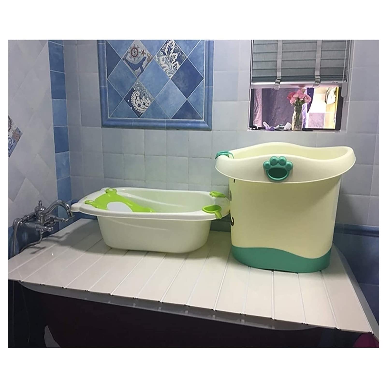 CLORURO DE POLIVINILO Cubierta De La Bañera, Tablero De Polvo Plegable Anti-polvo, Cubierta De Aislamiento De La Bañera, 0. 7 Cm Espesos, Tablero De Aislamiento De Baño De Soporte De Soporte De Súper