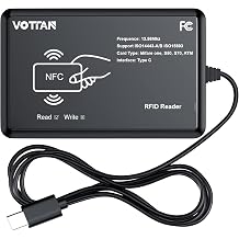 RFID Card Reader, 13.56Mhz Mifare Reader, Support ISO14443-A/B Protocol, IC Card Protocol, Contactless Card, IC Reader, Compatible with iPhone, Android, Mac OS Type C Port