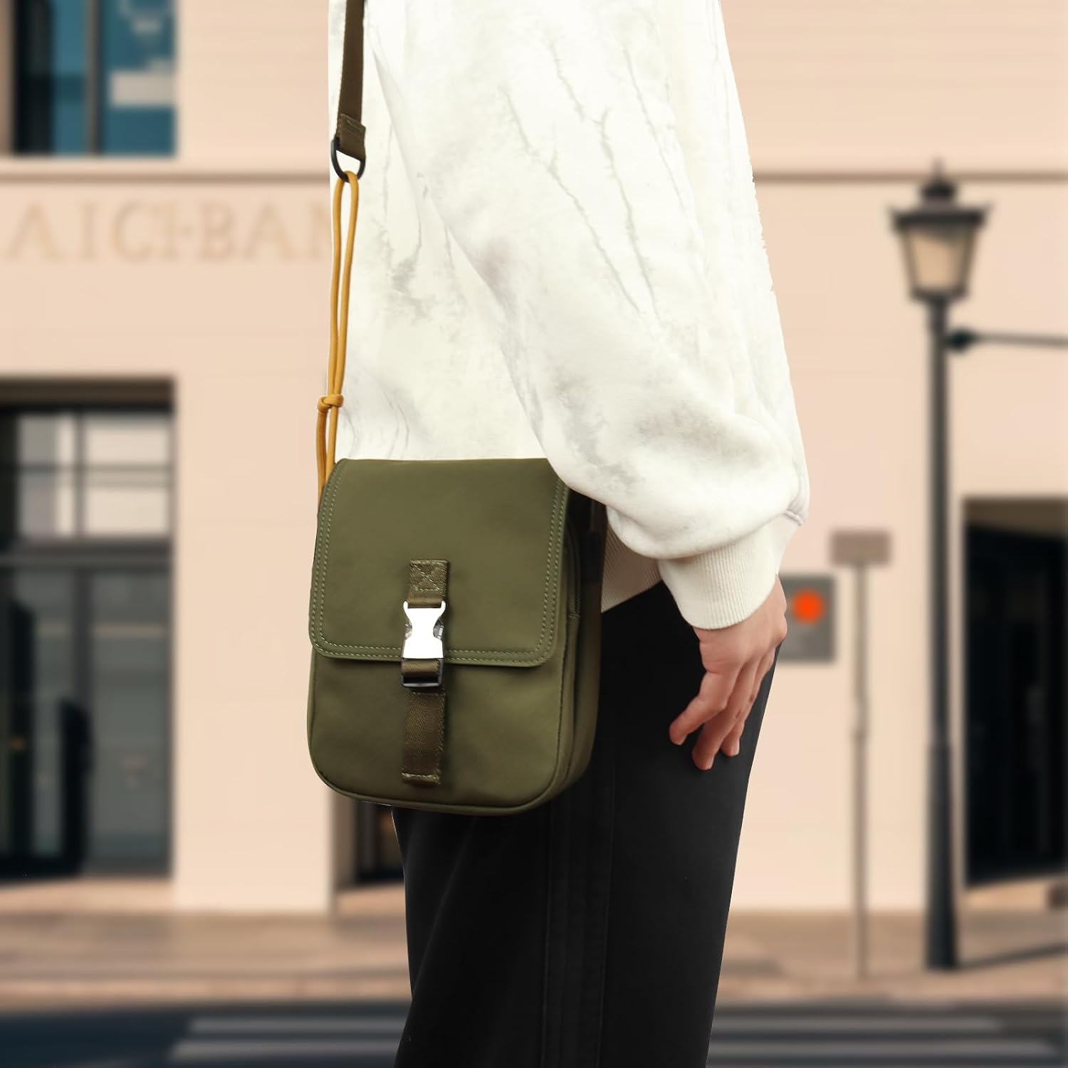 Small Messenger Crossbody bag Shoulder bag for Men Women Sling bag Purse for Work Travel