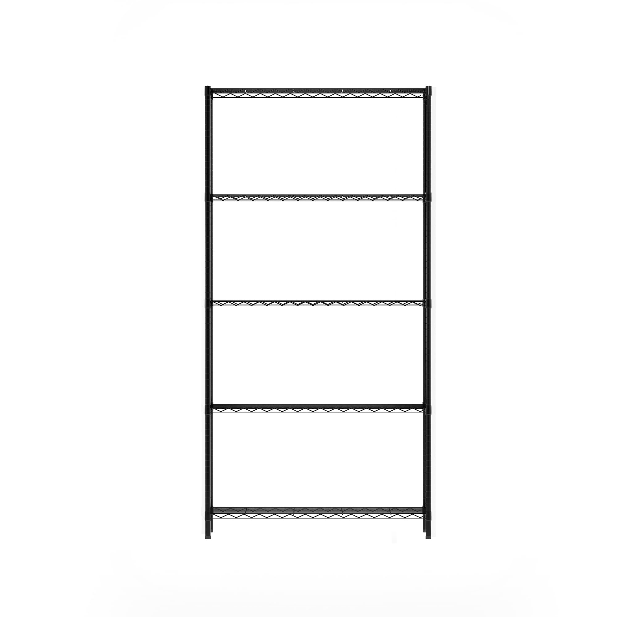 Furinno Wayar Estante de Almacenamiento Metálico de 5 Niveles, Negro
