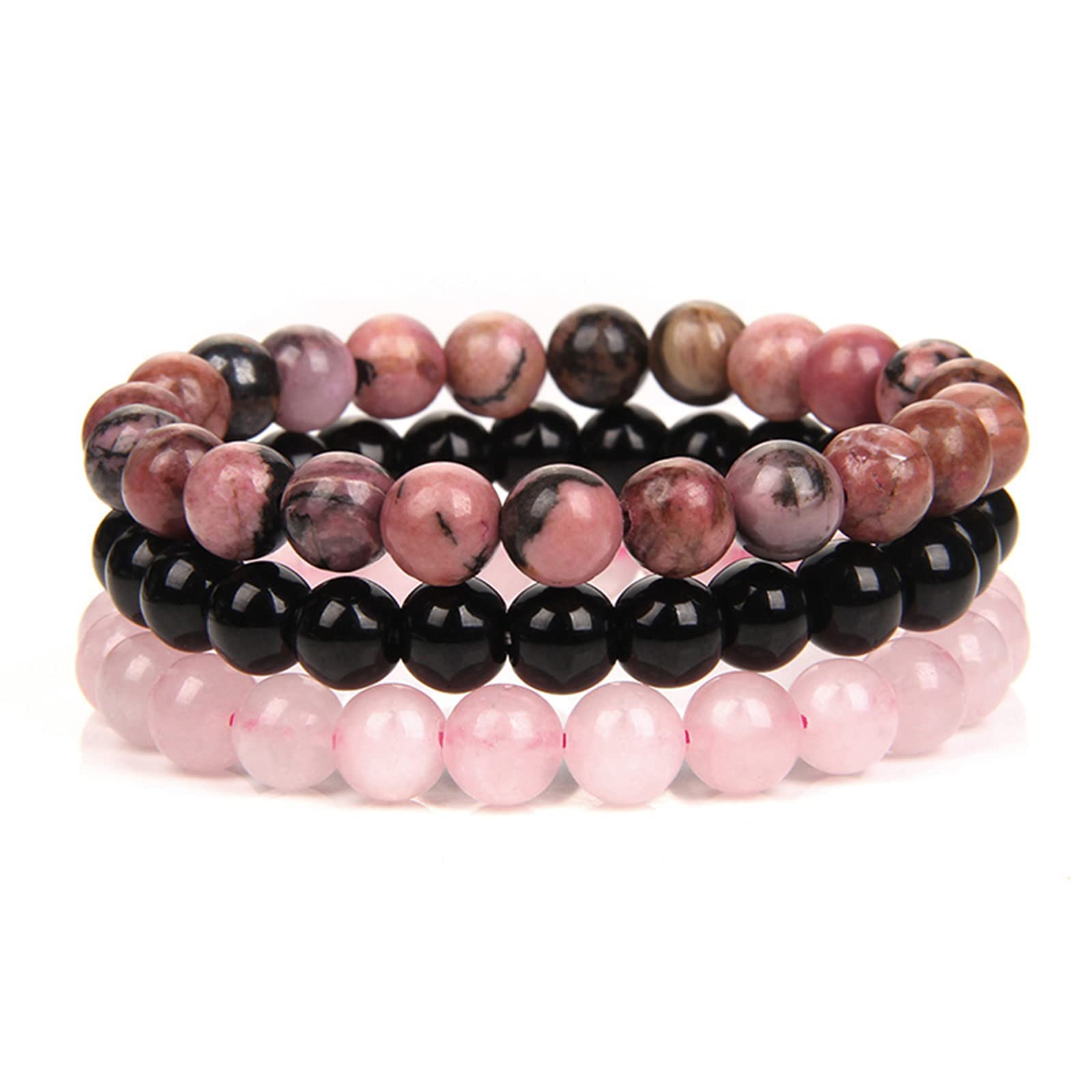 Hot And Bold Natural Stones Multilayered Bracelet Set With Certificate - Genuine Gemstone Healing Energy - Handcrafted Spiritual Jewelry For Unisex Adult (B0B53YSTDG) Amazon Price History, Amazon Price Tracker