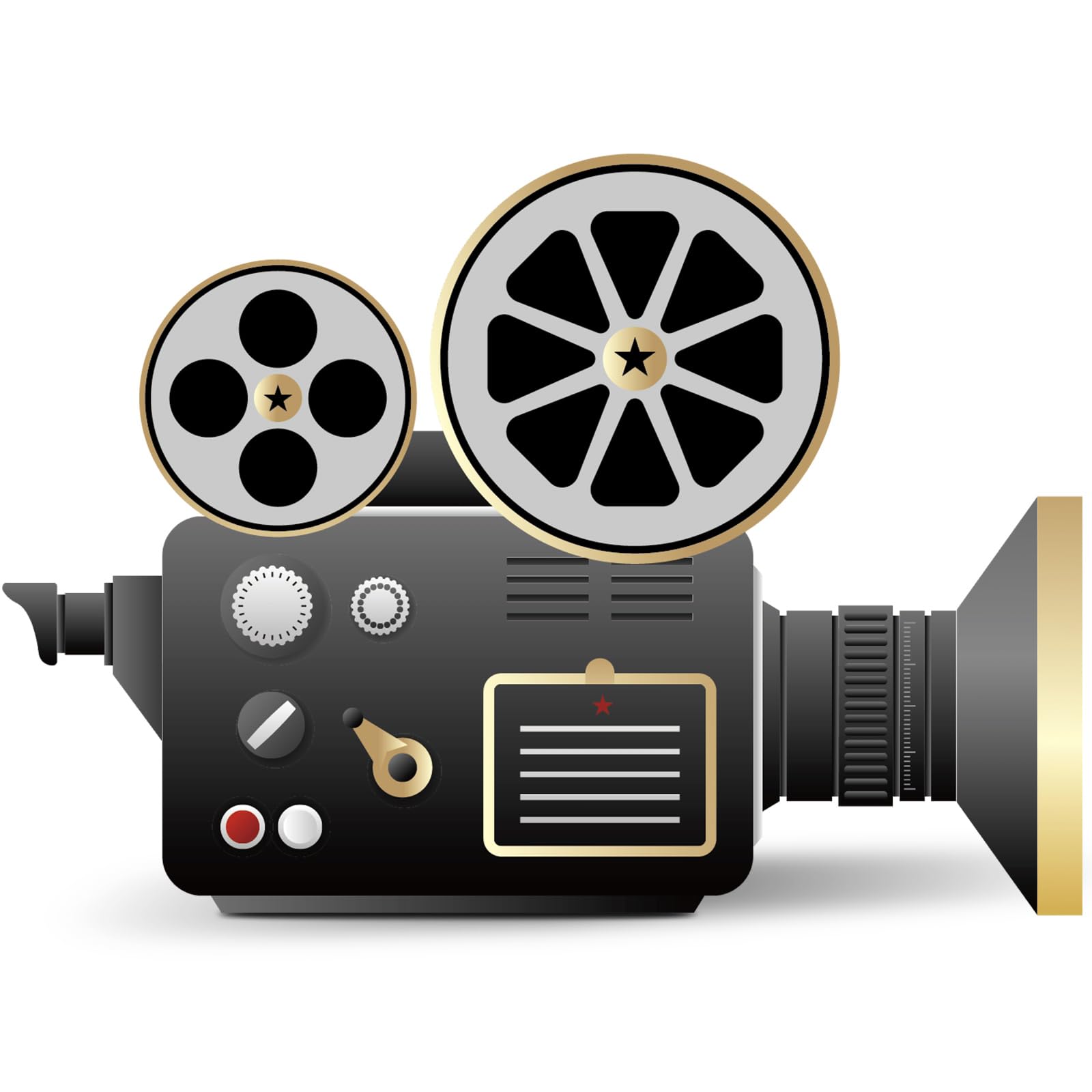 DoubleFill 4 ft Movie Night Party Decorations Red Carpet Movie Camera Cardboard Cutout Stand up Premiere Party Decorations Red Carpet Photo Prop Backdrop for Prom Night Theme Decor