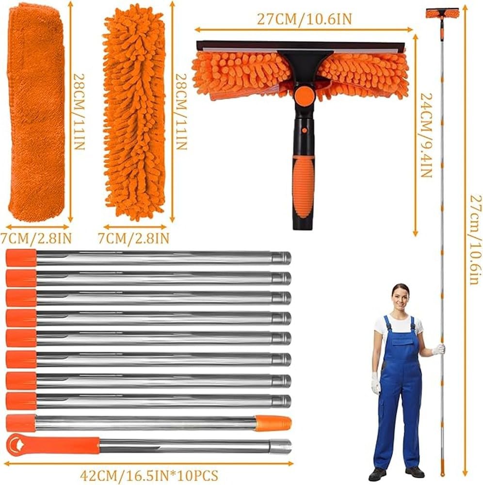 Plumero para Ventilador de Techo Plumero de Microfibra,Naranja