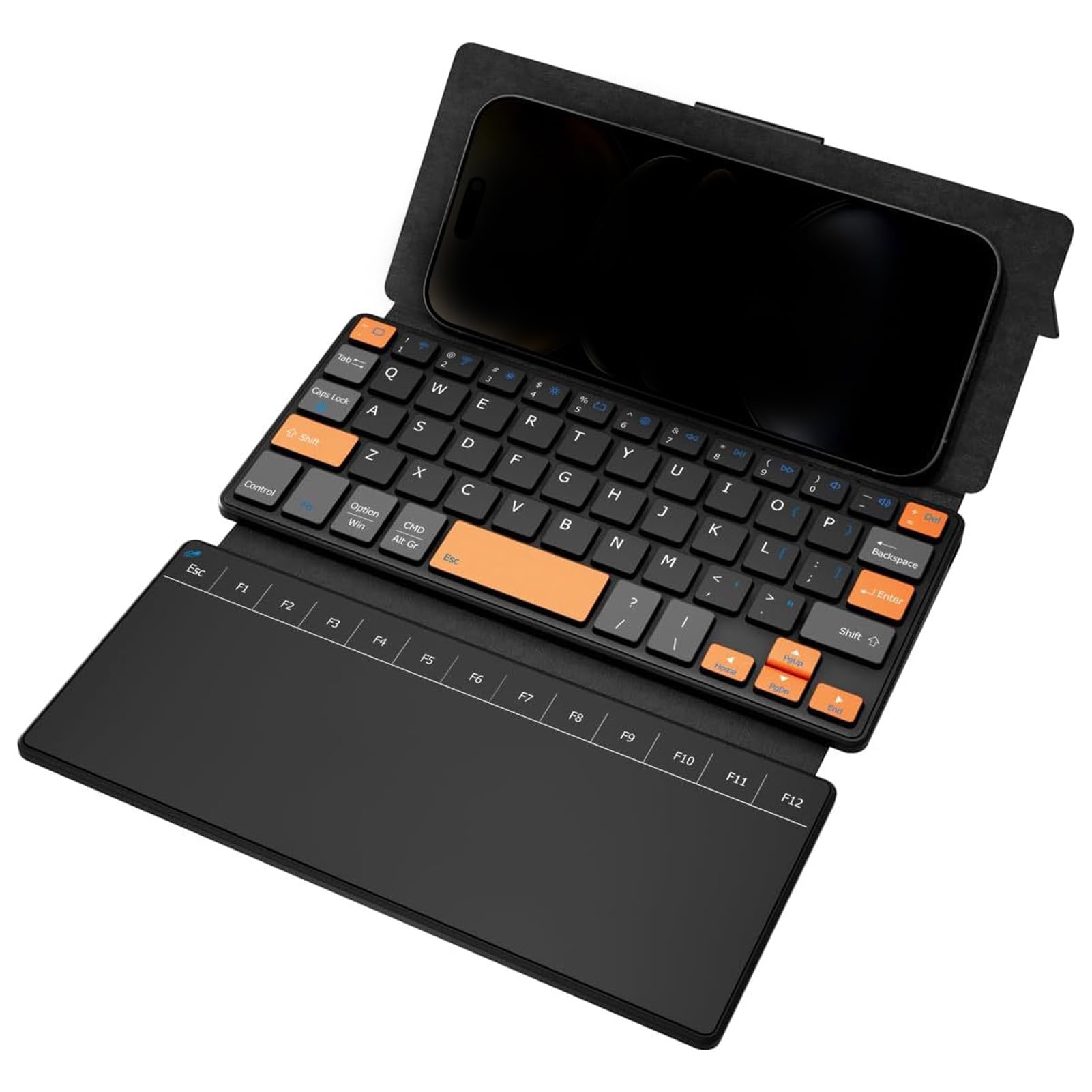 Teclado Bluetooth Portátil con Trackpad, Soporte