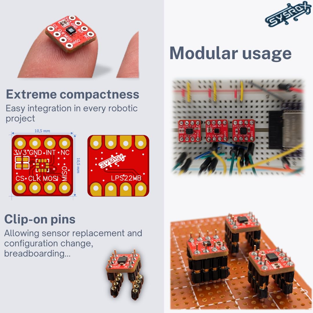 LPS22HB Sensore di Pressione Barometrica/Altitudine/Temperatura Nano Barometro ad Alta Precisione con Comunicazione Spi per Arduino o Raspberry