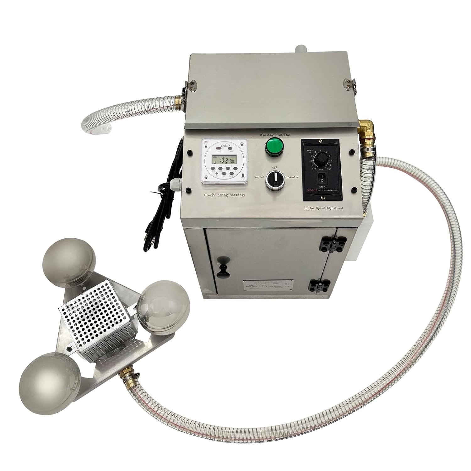 110V Oil Water Separator for CNC Machine Coolant, 13.2gal/H Tramp Oil Skimmer, Cutting Fluid Separator with 2.6gal Water Tank
