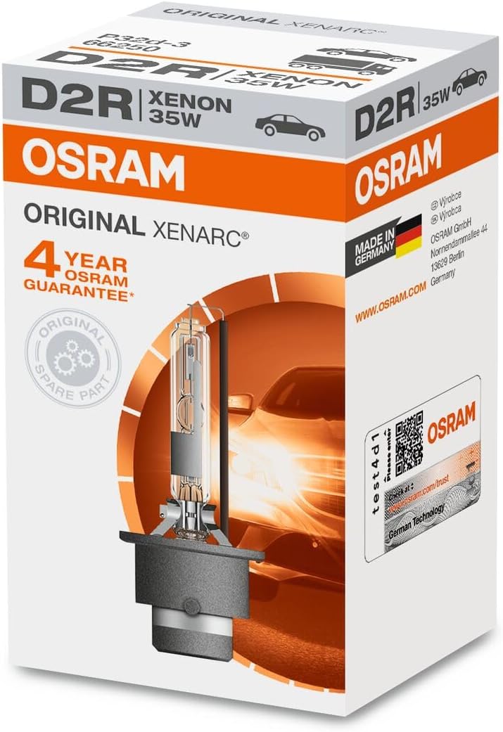 OSRAM XENARC ORIGINAL D2R xenon headlamp bulb 66250 +100% 4150K 1 piece in folding box