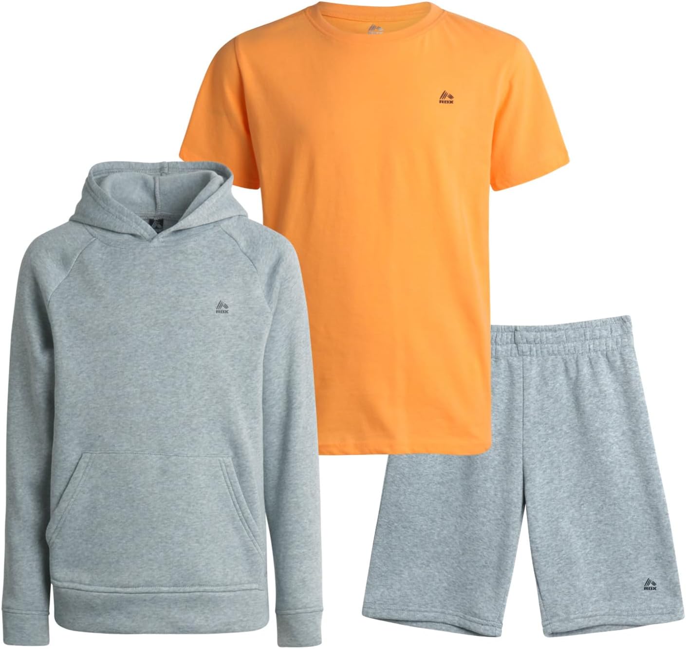 RBX Boys’ Sweatsuit Set – 3 Piece Fleece Hoodie Sweatshirt, Sweat Shorts, and Short Sleeve T-Shirt – Activewear Set for Boys RBX Boys’ Sweatsuit Set – 3 Piece Fleece Hoodie Sweatshirt, Sweat Shorts, and Short Sleeve T-Shirt – Activewear Set for Boys