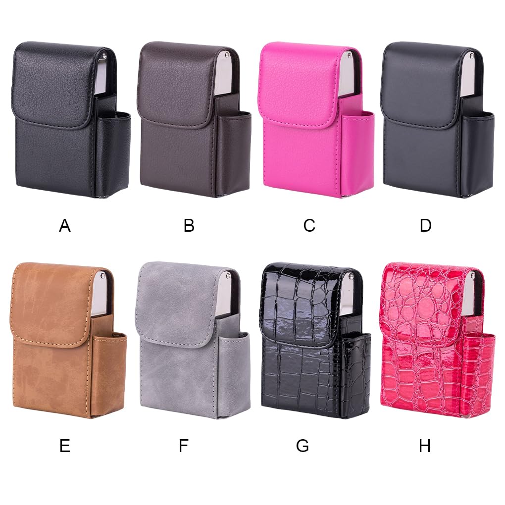 Etui Cigarette tui Ceinture En Cuir PU Pour Briquet - Pochette De  Transport Avec Clip En Acier Inoxydable - Gris, Pour Homme Et Femme Porte  Cigarette