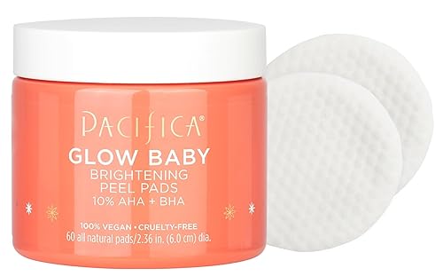 Miniatura 2 de Pacifica Beauty, Glow Baby - Almohadillas exfoliantes para bebés, 10% AHA y BHA, 60 unidades, ilumina y exfolia, para todo tipo de piel, sin