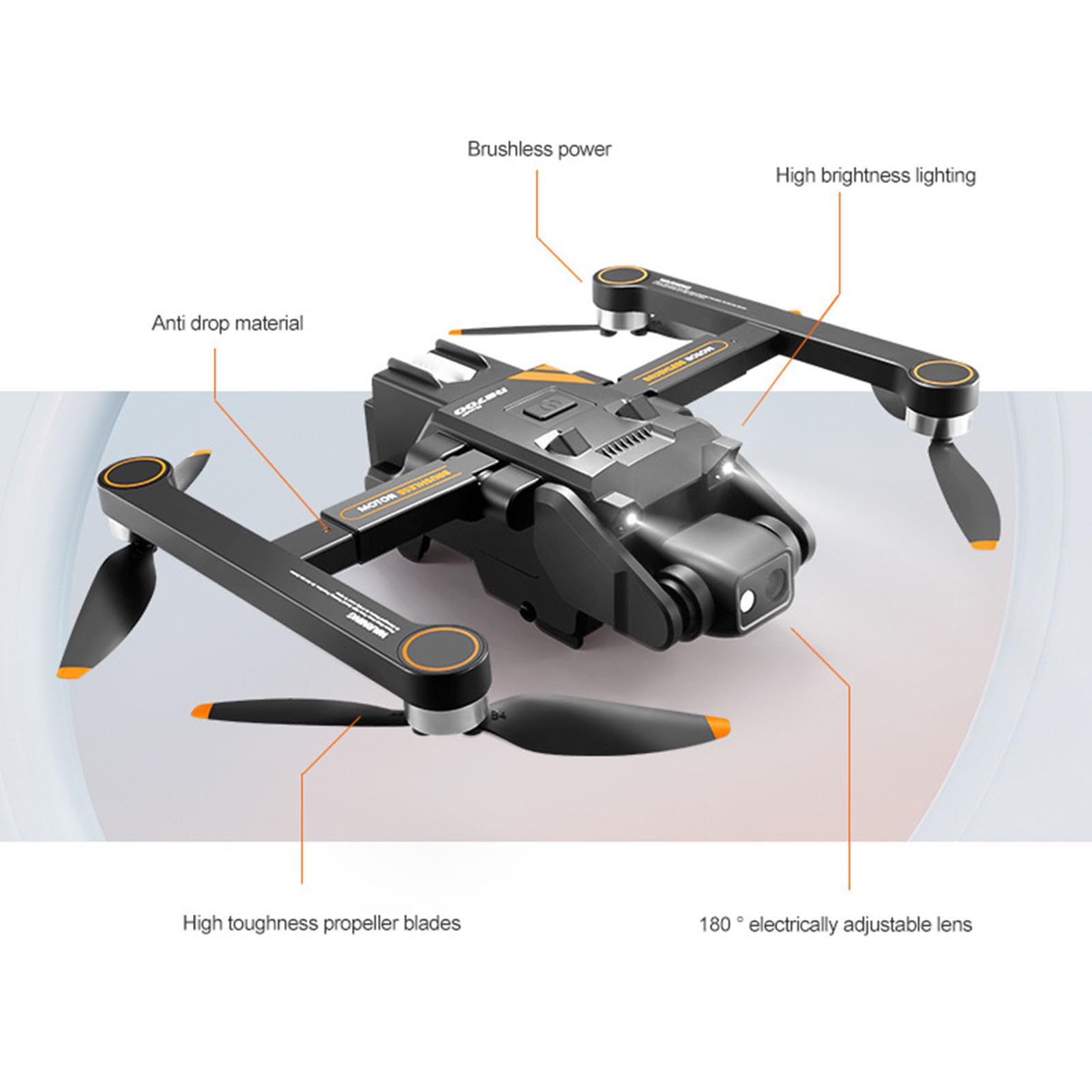 Drone Controllato da Schermo, Telecamera UHD 4K con Ritorno Sicuro Assistito GPS per Adulti, Drone con Motore Brushless con Modulo Batteria Potenziato, per Principianti (Batteria singola)