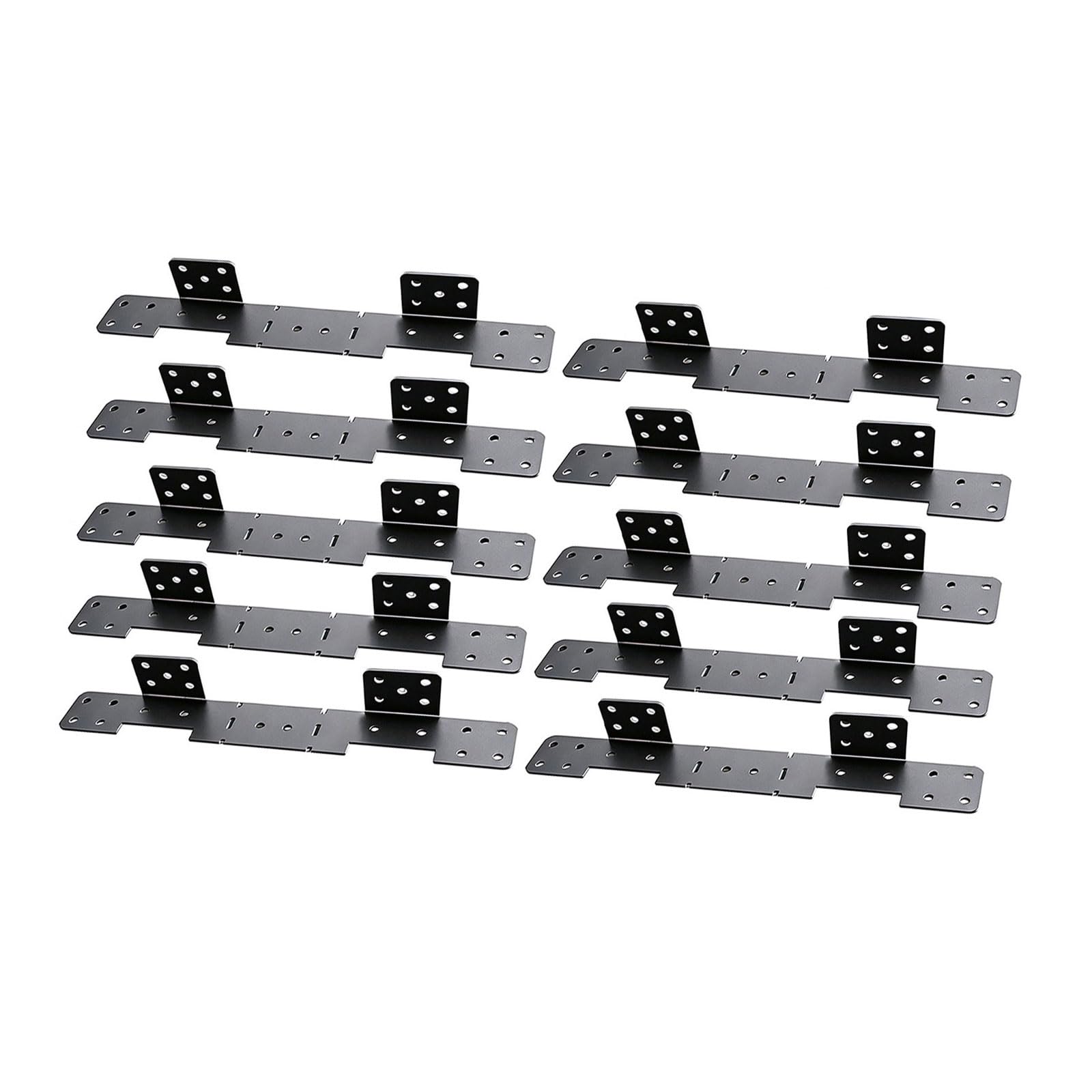 CUNZJIA Pack of 10 Adjustable Invisible Stair Stringer Hangers Metal Stair Stringer Brackets Easy to Use for 2X10 or 2X12 Beams